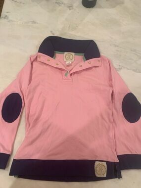 The Beaufort Bonnet Company Pink Polo with Navy and Mint Trim